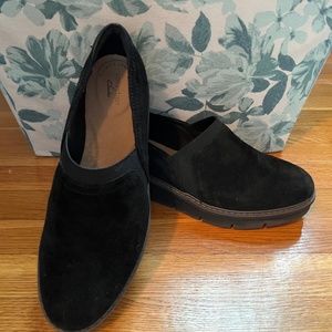 Clarks Collection Black Suede Women’s Shoe